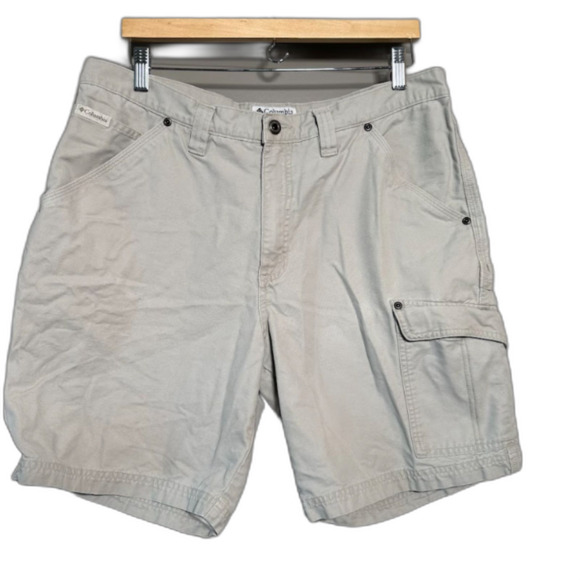 Columbia Other - Columbia Mens 36 Beige Cargo Shorts Cotton Outdoor Hiking Pockets Made Nicaragua